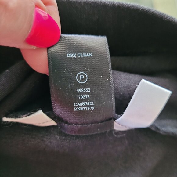 Ann Taylor Cropped Pants Womens Size SP Black Pullon Raw Hem Stretch Career - Picture 6 of 6